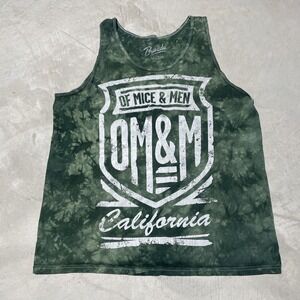 OF MICE & MEN Band California Green Tie-Dye Tank Shirt Size Large Bravado Music